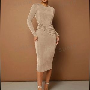 SHEIN Solid Bodycon Dress